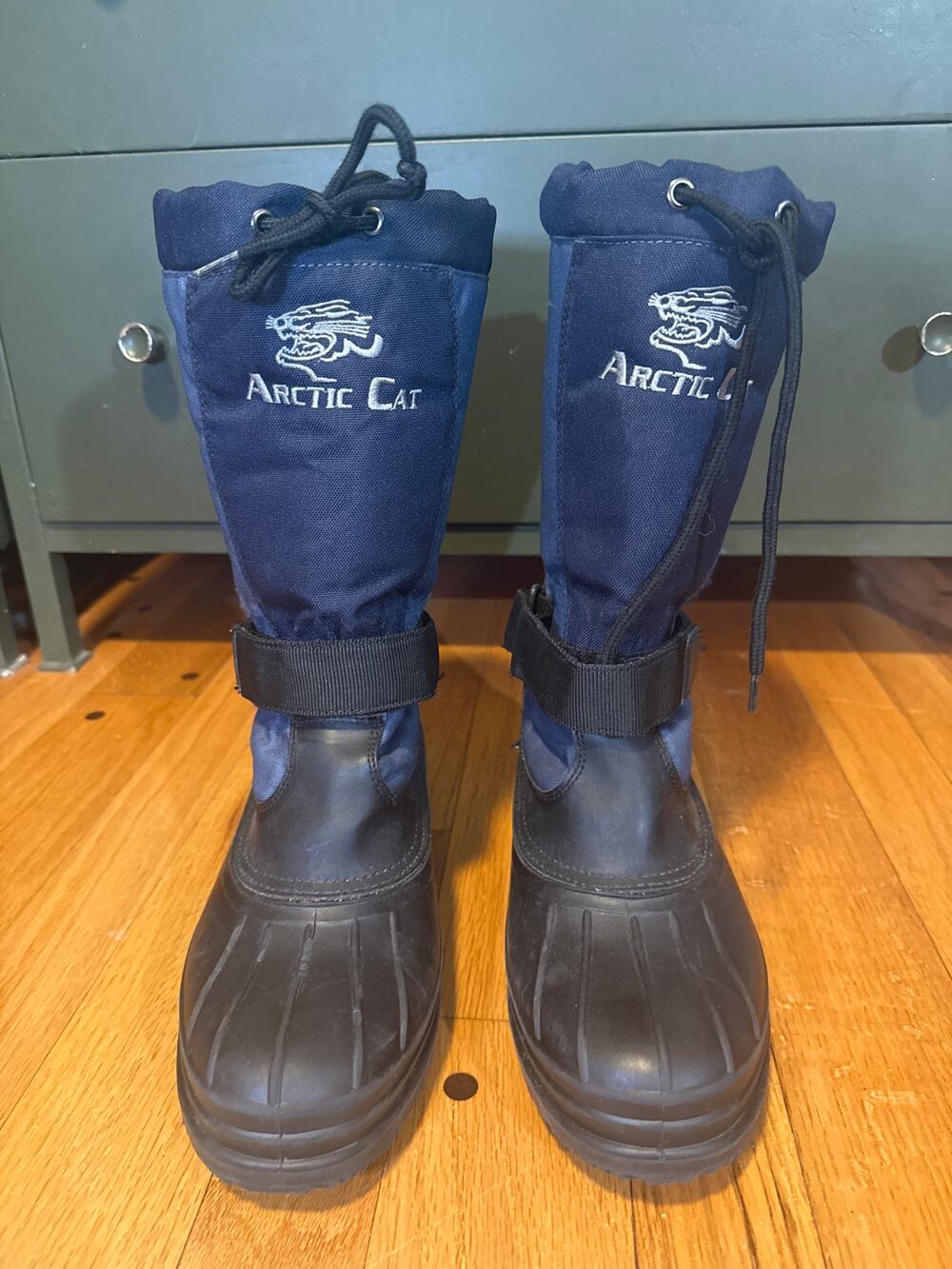 Vintage Arctic Cat Snowmobile Boots Mens 8 Winter Insulated Black